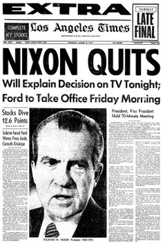 Nixon quits